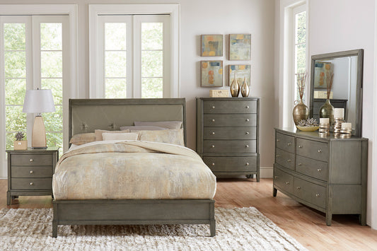 COTTERILL COLLECTION KING 4PC BEDROOM SET GRAY (B,D,M,N)