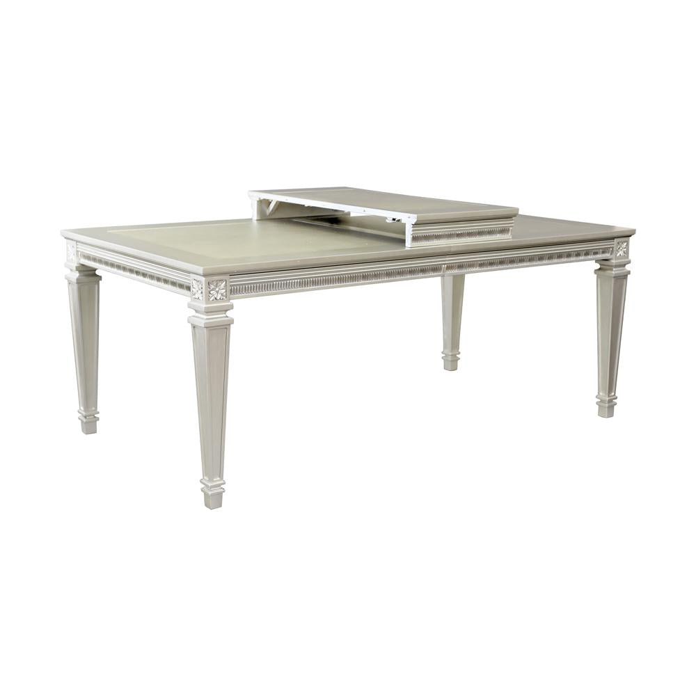 BEVELLE COLLECTION 7 PC DINING SET SILVER