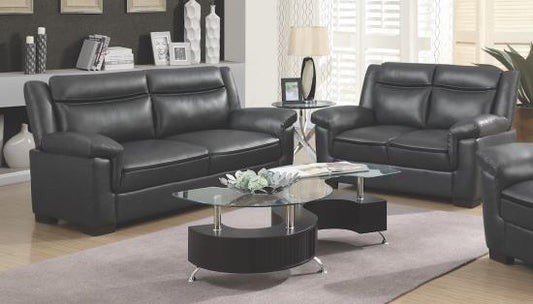 Arabella 2-piece Upholstered Padded Arm Sofa Set Grey