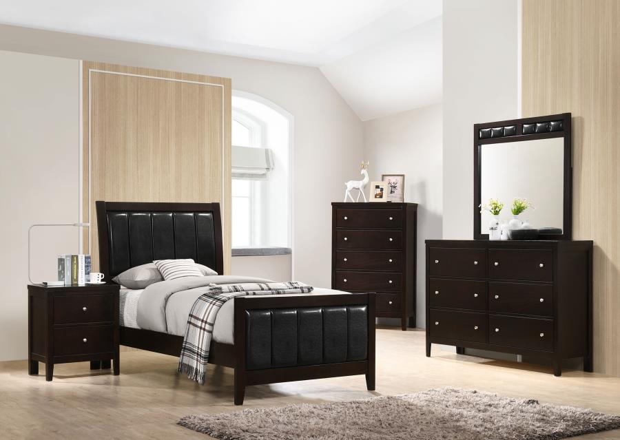 Carlton 4-piece Twin Bedroom Set Cappuccino (B,D,M,N)