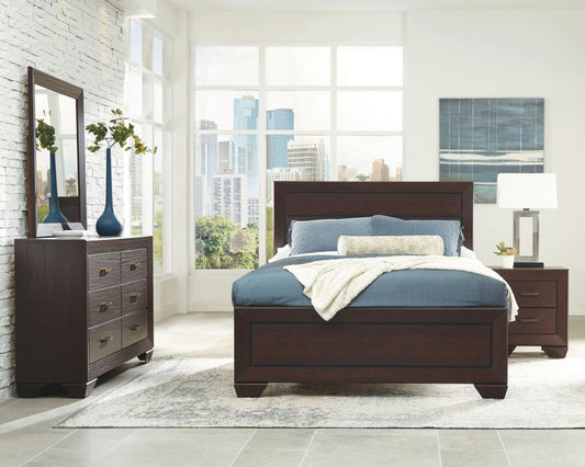 Kauffman 4-piece King Bedroom Set Dark Coco