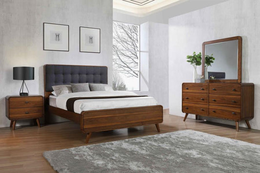 Robyn 4-piece Full Bedroom Set Dark Walnut (B,D,M,N)