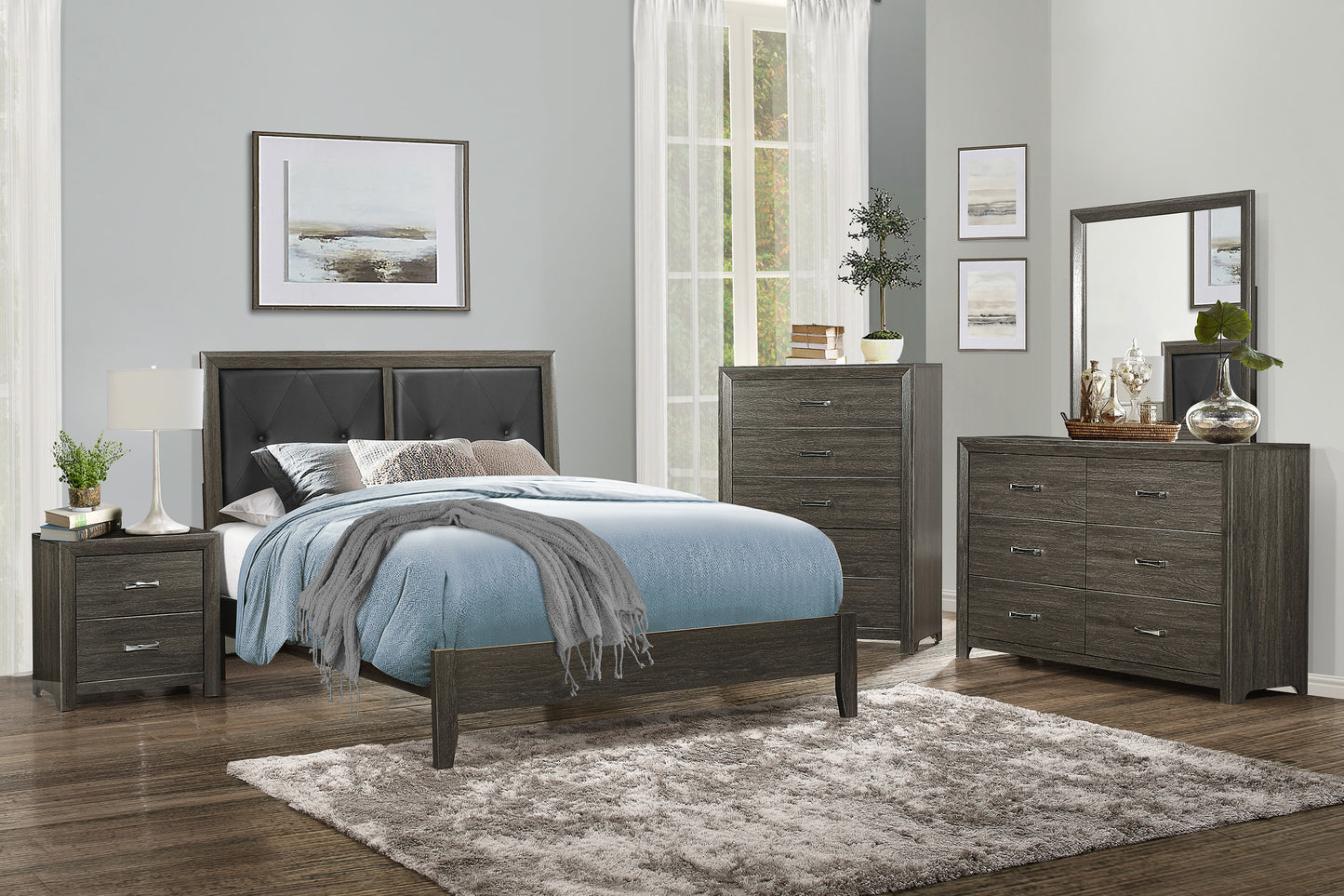 EDINA COLLECTION FULL 4PC BEDROOM SET (B,D,M,N)