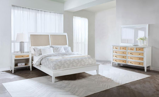 Bexhill 4-piece King Bedroom Set White (B,D,M,N)