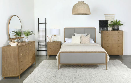 Arini 4-piece Eastern King Bedroom Set Sand Wash and Grey (B,D,M,N)