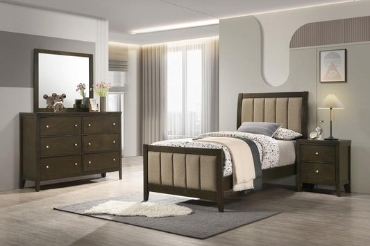 Wilkes 4-piece Twin Bedroom Set Dark Cocoa (B,D,M,N)