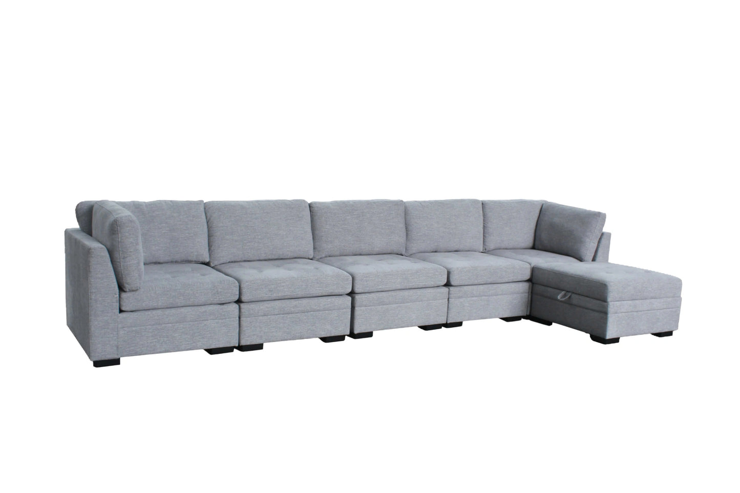 THOMAS MODULAR 6 PC SECTIONAL GRAY