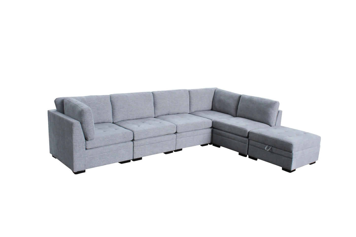 THOMAS MODULAR 6 PC SECTIONAL GRAY
