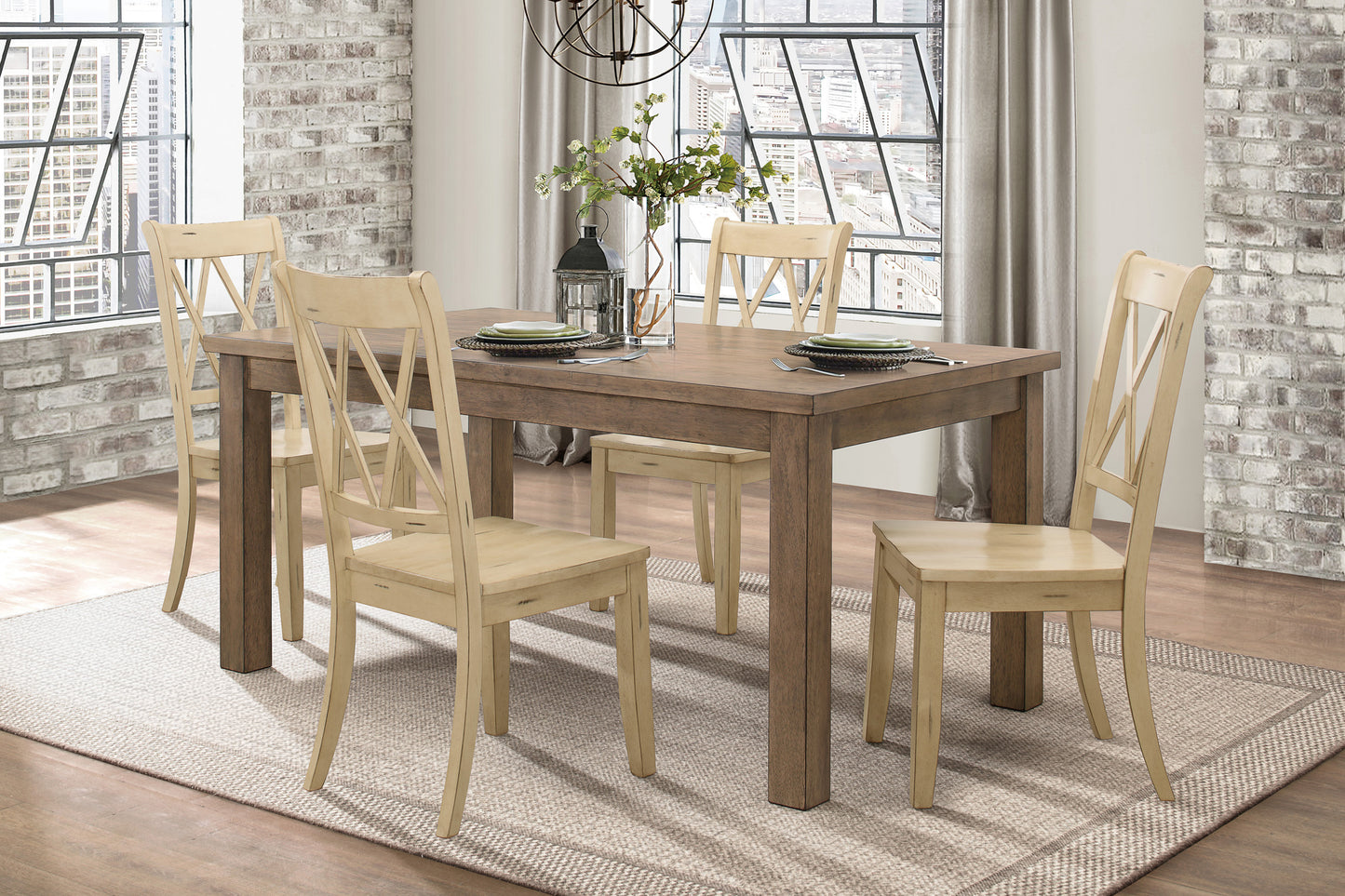JANINA COLLECTION 5 PC DINING SET BUTTERMILK