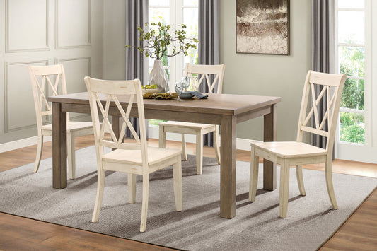 JANINA COLLECTION 5 PC DINING SET WHITE