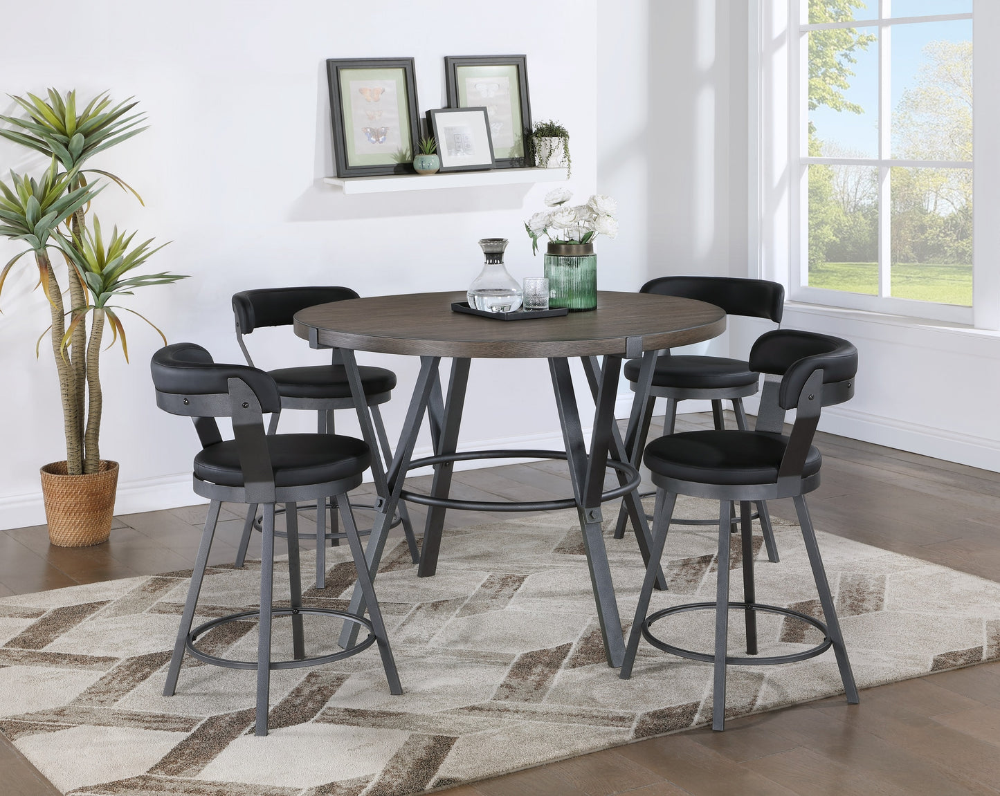 TEMPA COLLECTION 5PC DINING SET BLACK