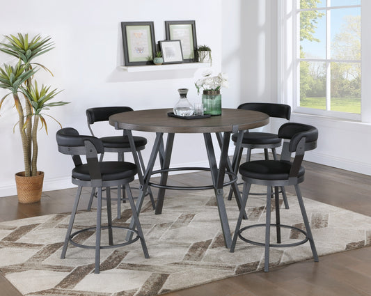 TEMPA COLLECTION 5PC DINING SET BLACK