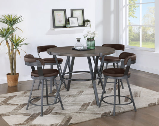 TEMPA COLLECTION 5PC DINING SET BROWN