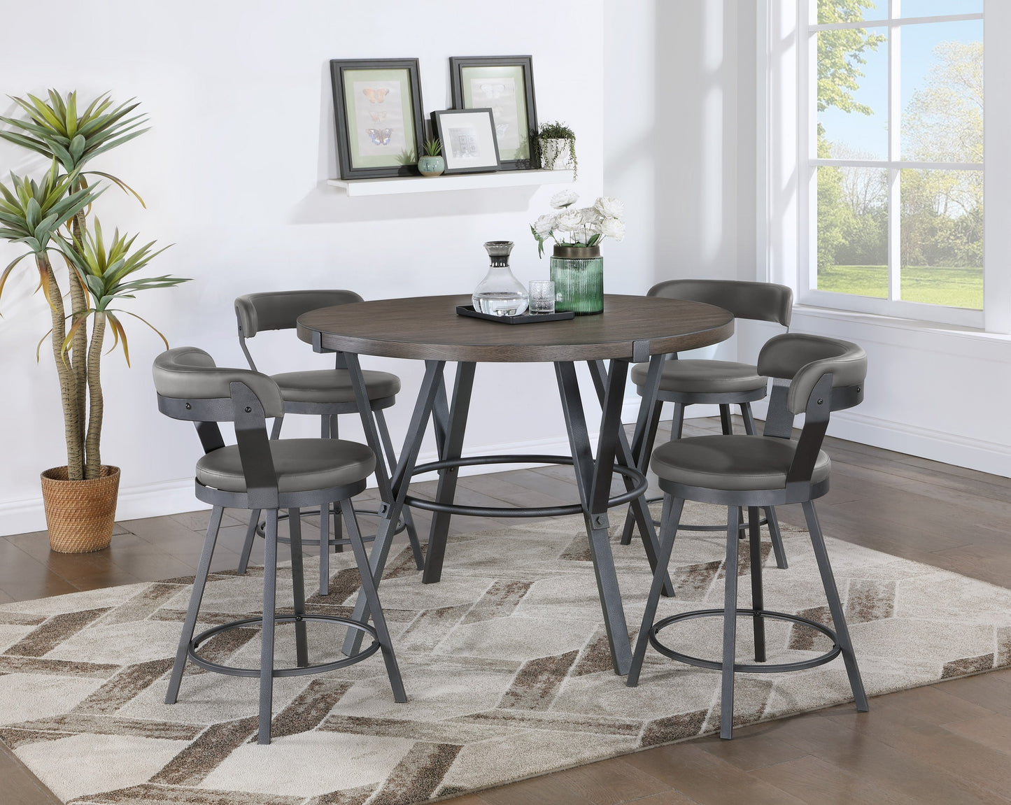 TEMPA COLLECTION 5PC DINING SET GRAY