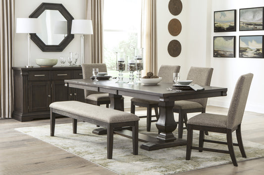 SOUTHLAKE COLLECTION 6 PC DINING SET WITH BENCH
