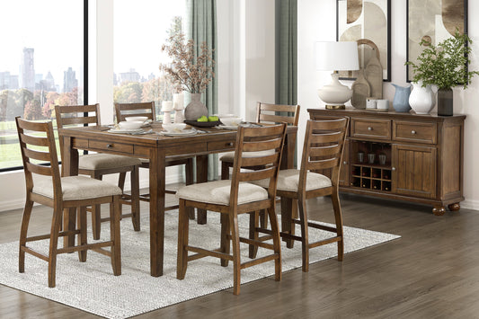 TIGARD COLLECTION 7 PC COUNTER HEIGHT DINING SET