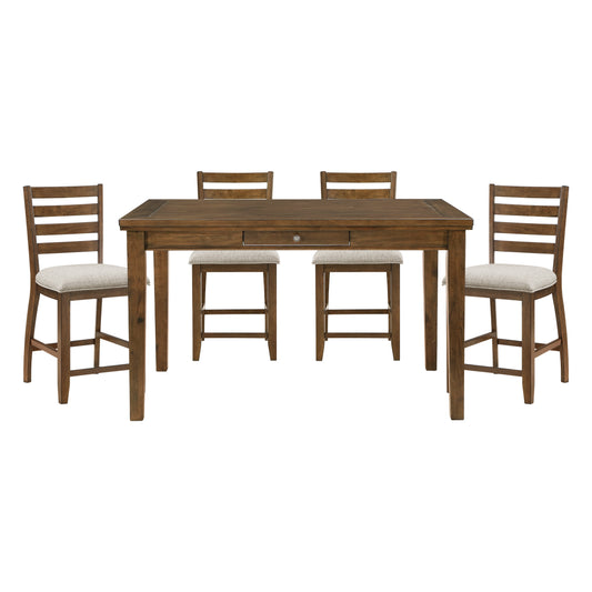 TIGARD COLLECTION 5 PC COUNTER HEIGHT DINING SET