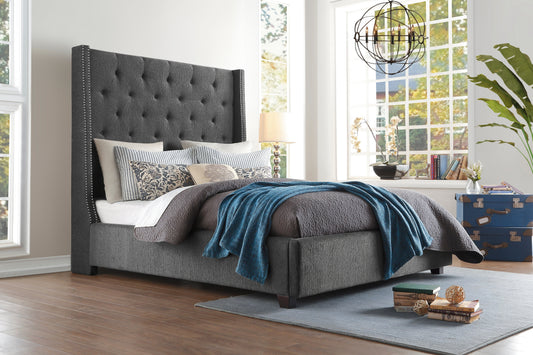 FAIRBORN COLLECTION QUEEN PLATFORM BED FRAME GRAY