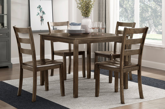 5PC BROWN DINING SET