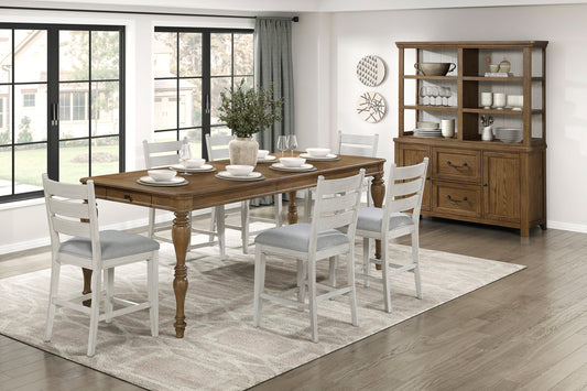 WYATT COLLECTION 7PC COUNTER HEIGHT DINING SET