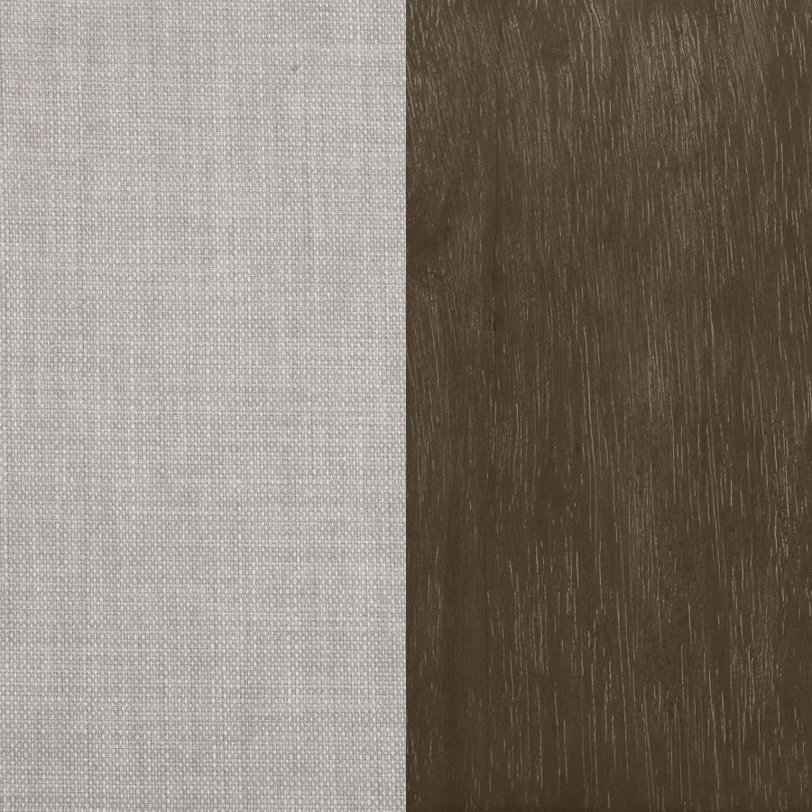 Blanchett Upholstered Bobbin Accent Chair Beige and Natural
