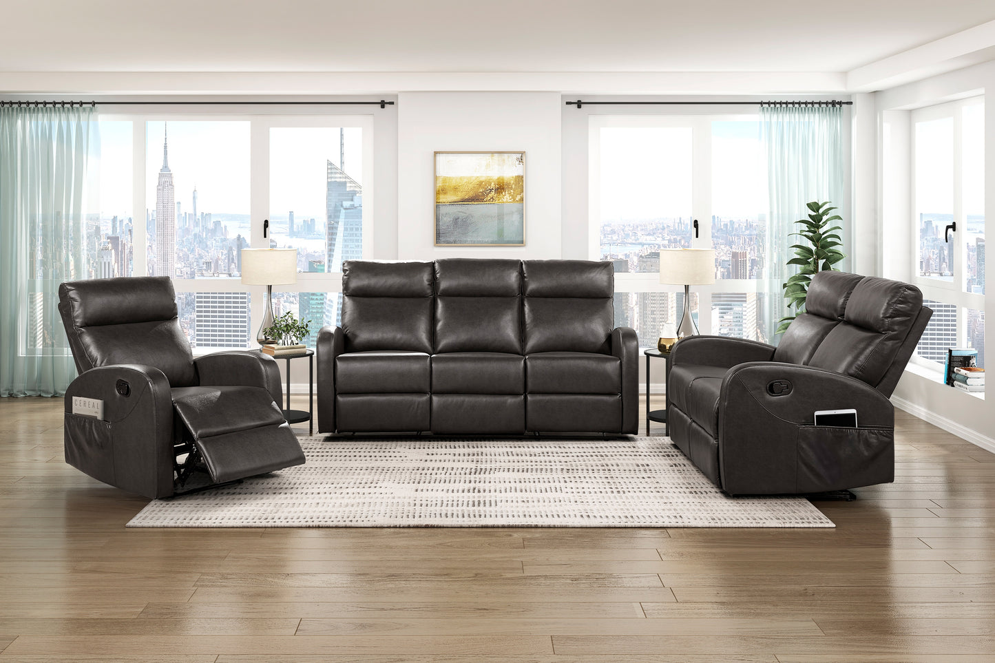 ALLEN COLLECTION 3PC RECLINING SOFA SET