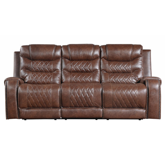 PUTNAM COLLECTION DOUBLE RECLINING SOFA BROWN