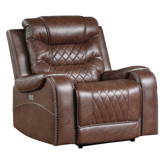 PUTNAM COLLECTION POWER RECLINING CHAIR BROWN