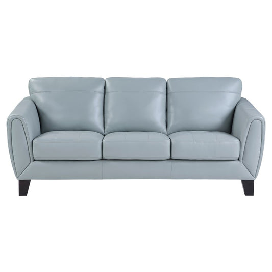 SPIVEY COLLECTION AQUA TOP GRAIN LEATHER SOFA