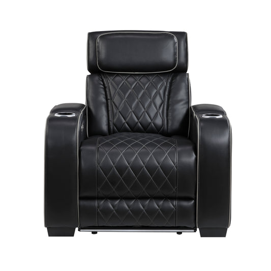 FAIRWAY COLLECTION RECLINING CHAIR BLACK