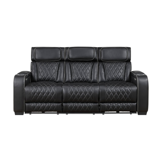 FAIRWAY COLLECTION RECLINING SOFA BLACK