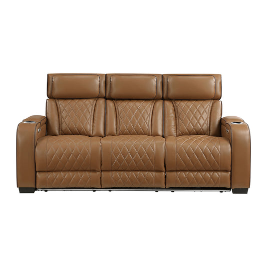 FAIRWAY COLLECTION RECLINING SOFA BROWN
