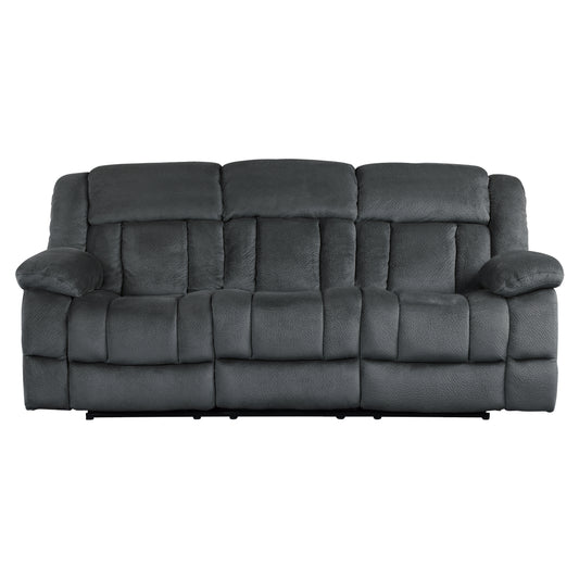 LAURELTON COLLECTION CHARCOAL DUAL RECLINING SOFA