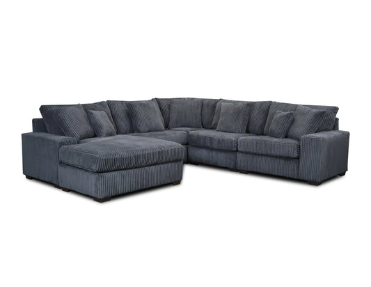 LIBBY 5PC CHARCOAL SECTIONAL (LAF CHAISE)