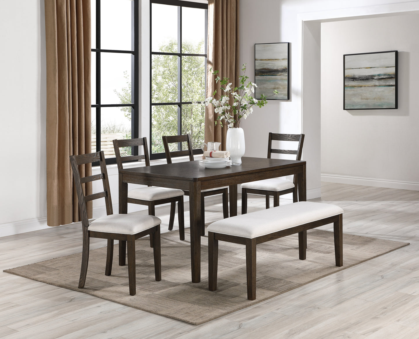 CLANTON COLLECTION 6PC DINING SET