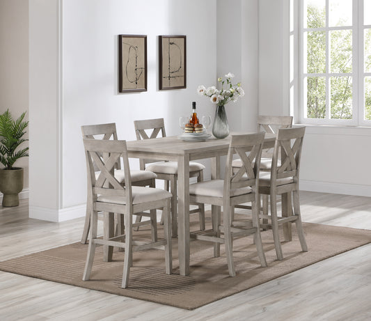 PRESCOTT COLLECTION 7PC COUNTER HEIGHT DINING SET