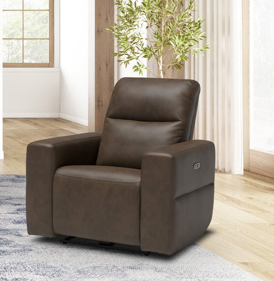 PAX COLLECTION POWER RECLINER W/ POWER HEADREST BROWN