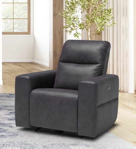 PAX COLLECTION POWER RECLINER W/ POWER HEADREST CHARCOAL