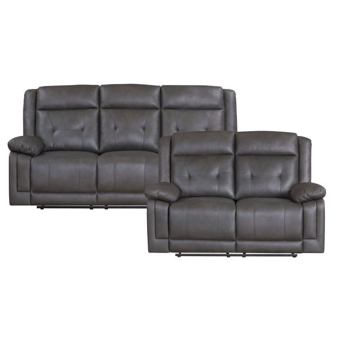 DOOLY COLLECTION 2PC SOFA AND LOVE GRAY