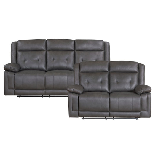 DOOLY COLLECTION 2PC SOFA AND LOVE GRAY