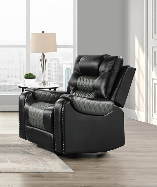 HART COLLECTION GLIDER RECLINING CHAIR BLACK
