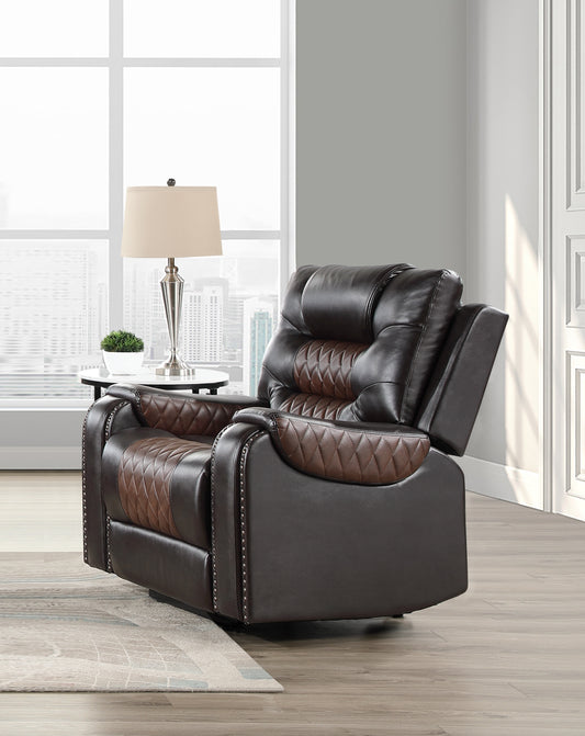 HART COLLECTION GLIDER RECLINING CHAIR BROWN