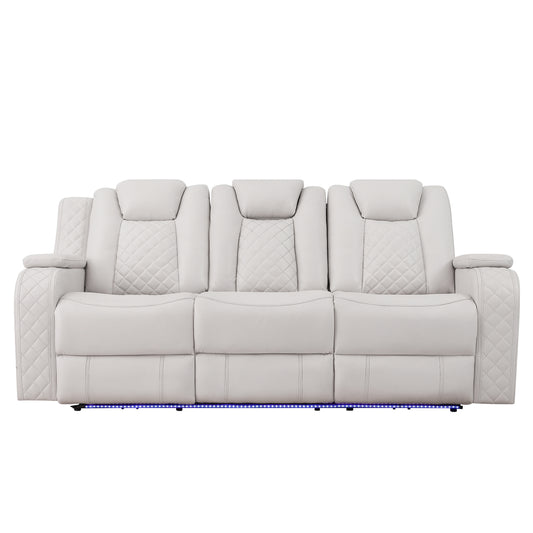 RADIANT COLLECTION POWER RECLINING SOFA GRAY-WHITE