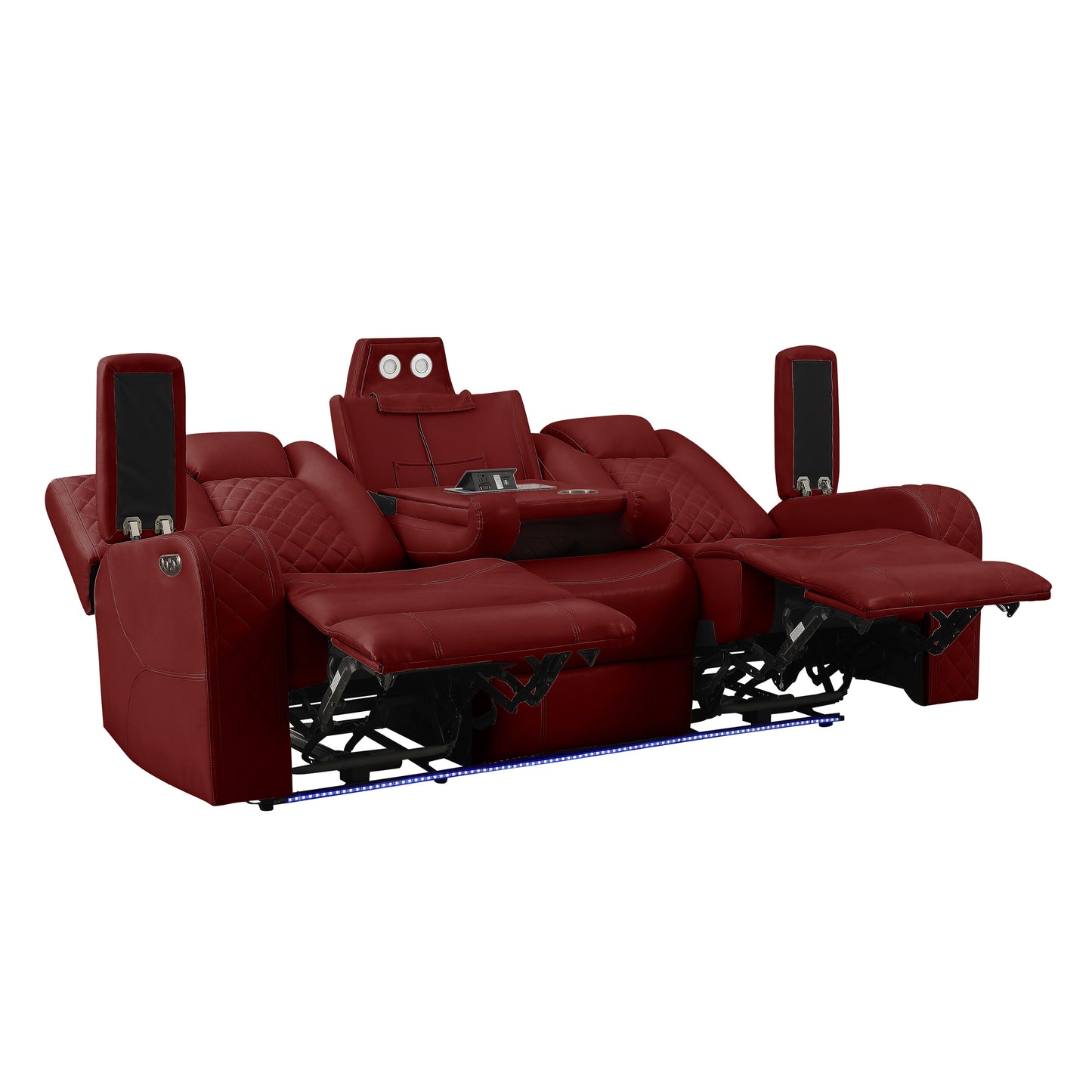 RADIANT COLLECTION 3 PC POWER RECLINING SOFA, LOVESEAT AND CHAIR RED