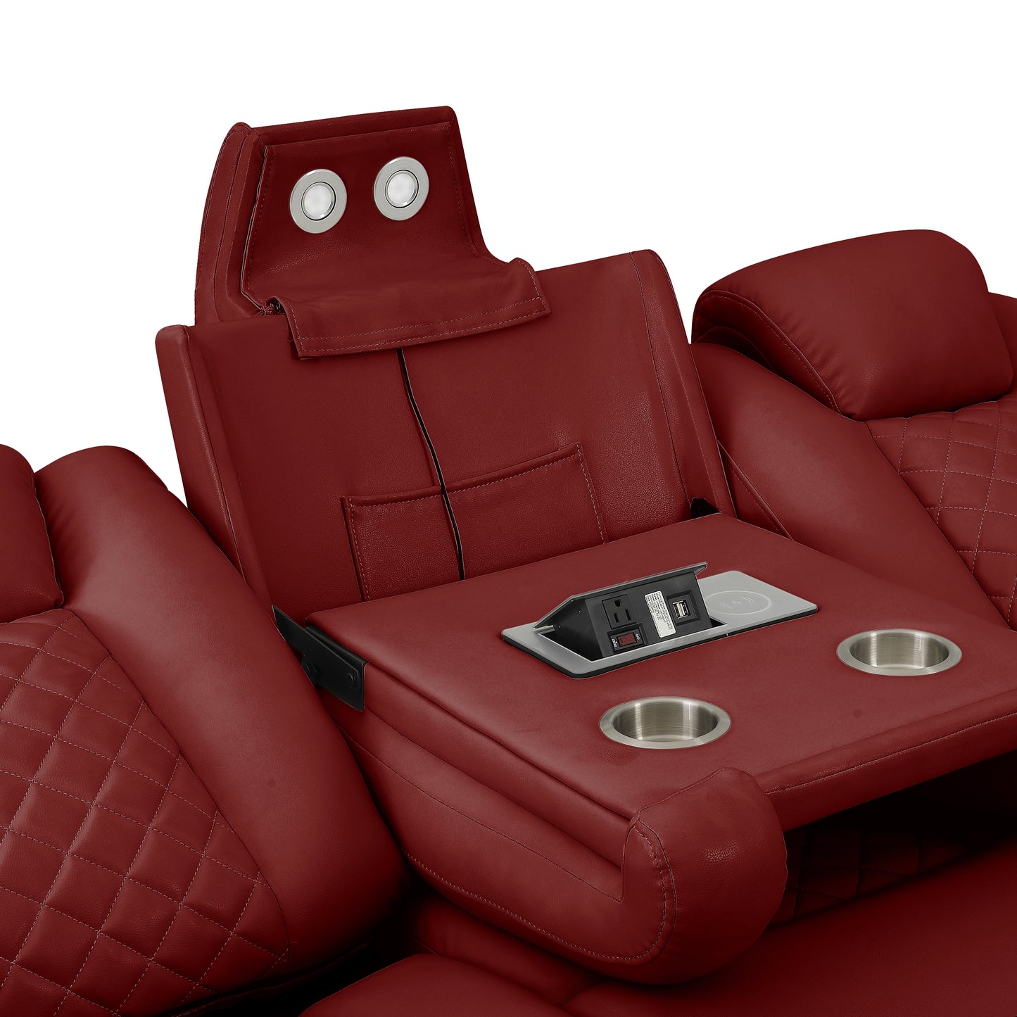 RADIANT COLLECTION 3 PC POWER RECLINING SOFA, LOVESEAT AND CHAIR RED