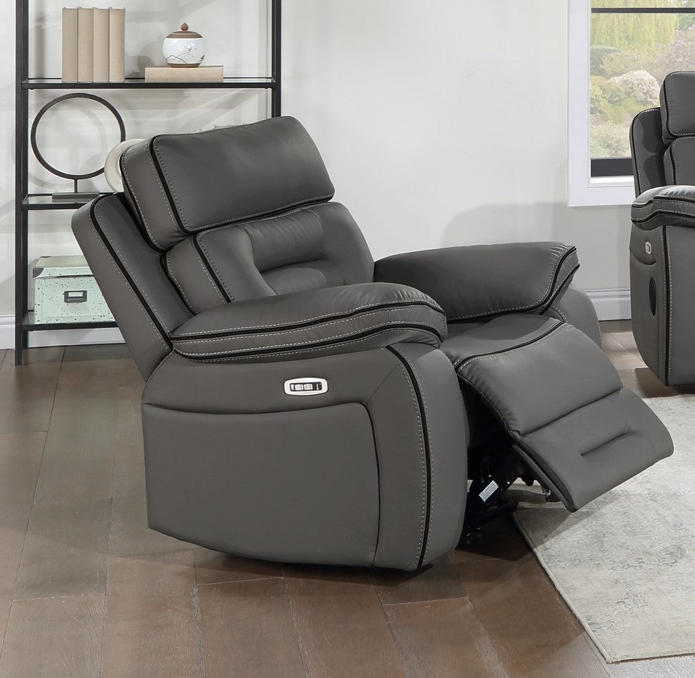 APOLLO COLLECTION POWER RECLINING CHAIR SET GRAY