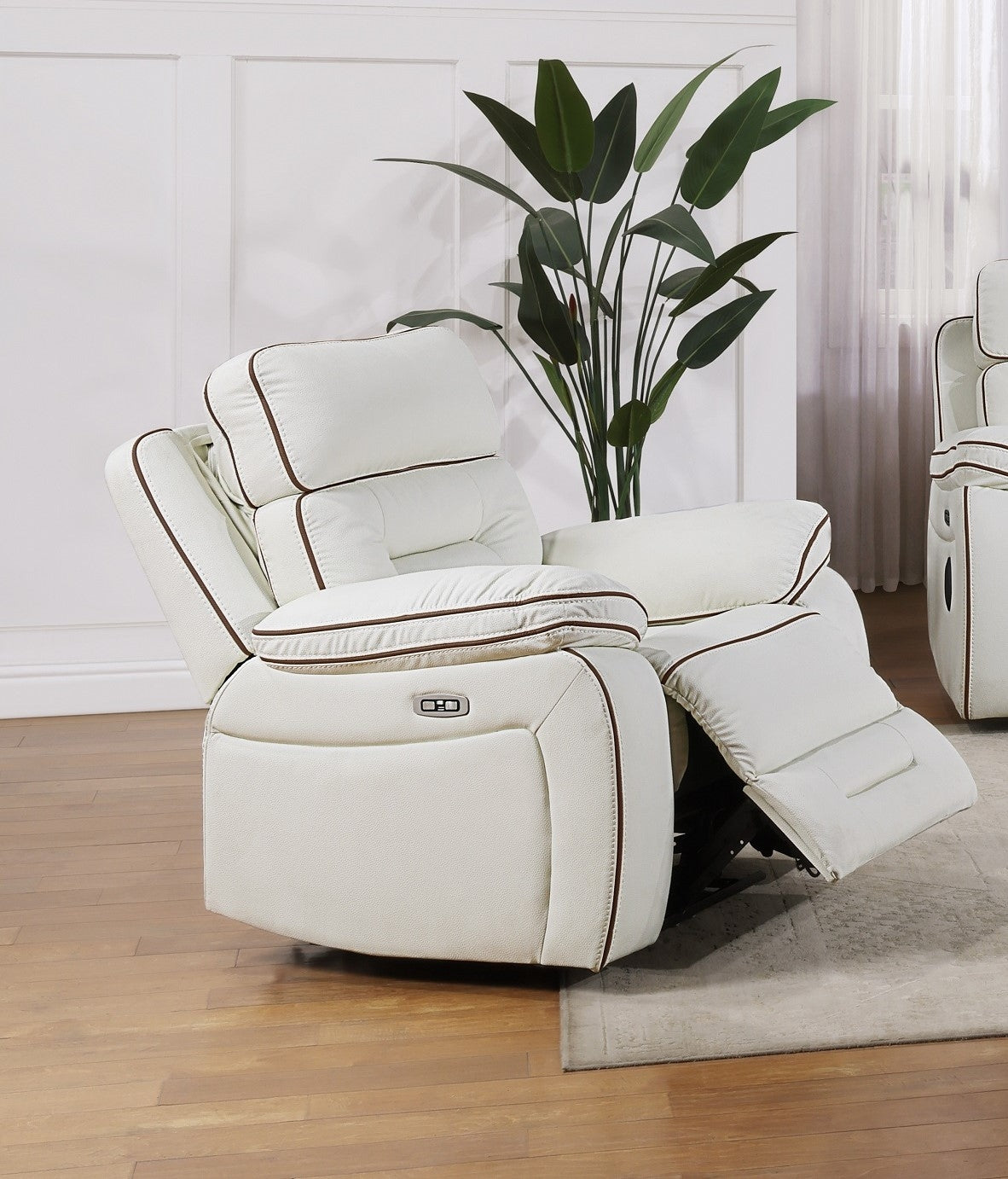 APOLLO COLLECTION POWER RECLINING CHAIR SET WHITE