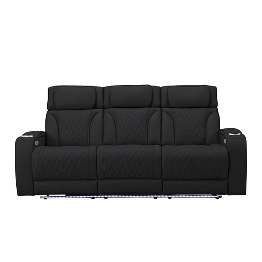 RITZY COLLECTION POWER RECLINING SOFA BLACK